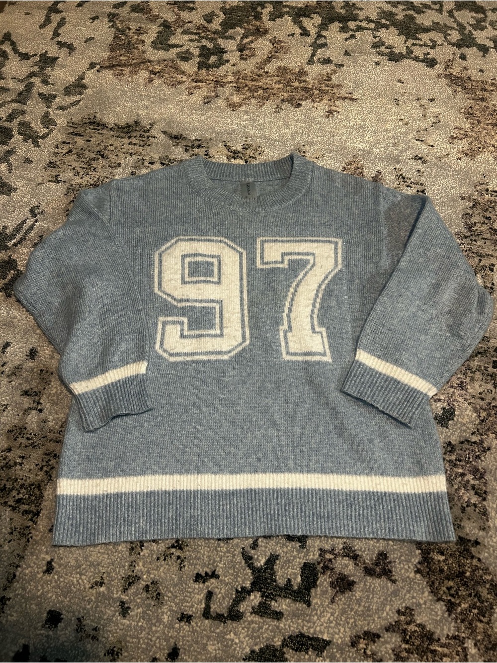 AS Revival Soft Light Blue Oversized Crewneck Sweater